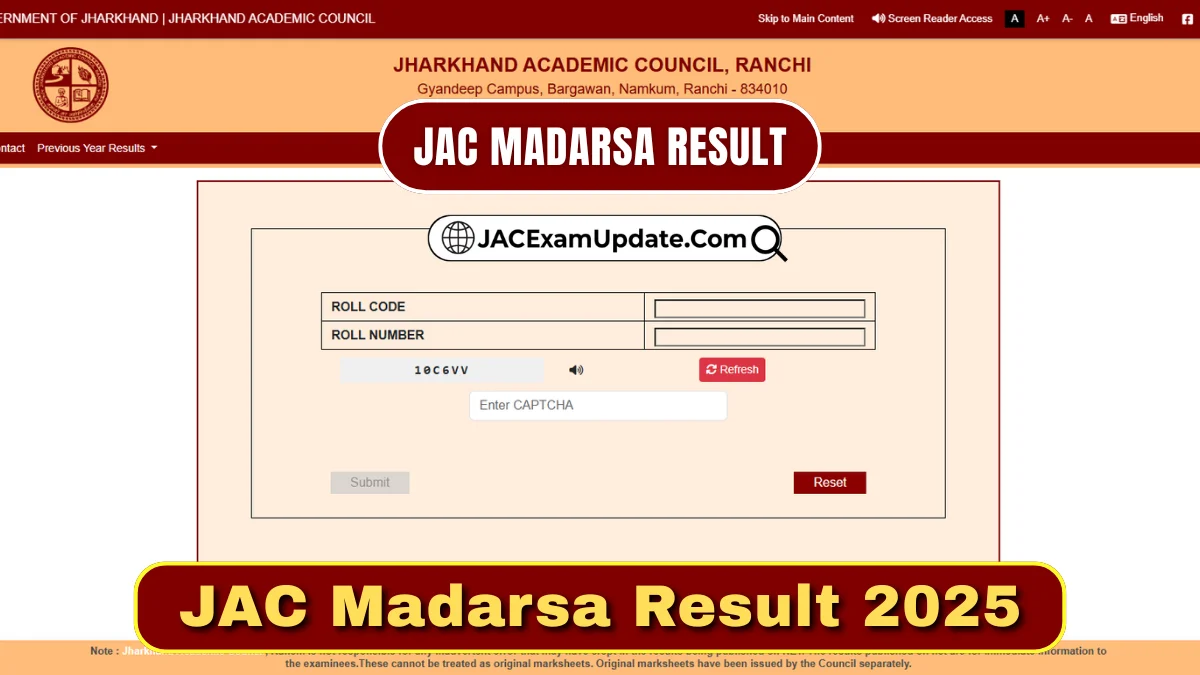 JAC Madarsa Result 2025