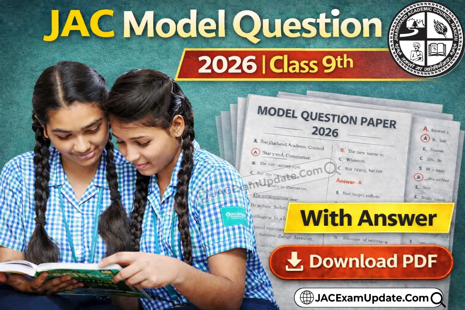 JAC 9th Model Question Paper 2026