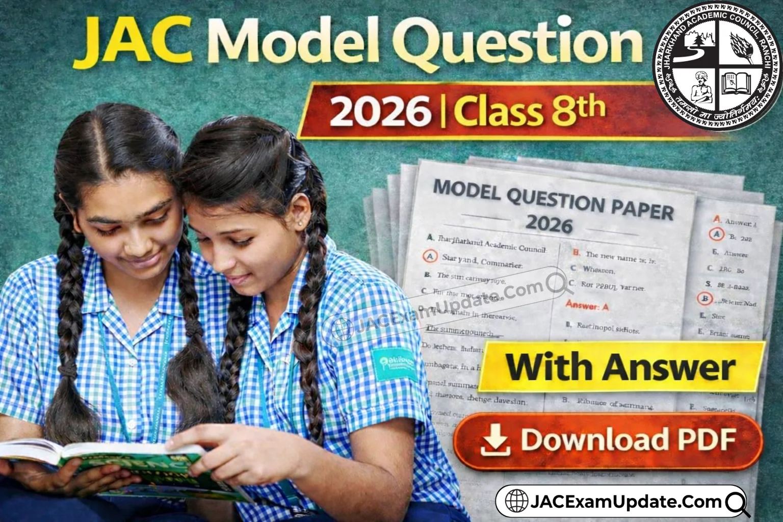 JAC 8th Model Question Paper 2026